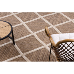 Dywan SPARK 0708A beż / krem - Kratka, romby sizal, strukturalny 140x190cm Dywan SPARK 0708A beż / krem - Kratka, romby sizal, strukturalny 140x190cm