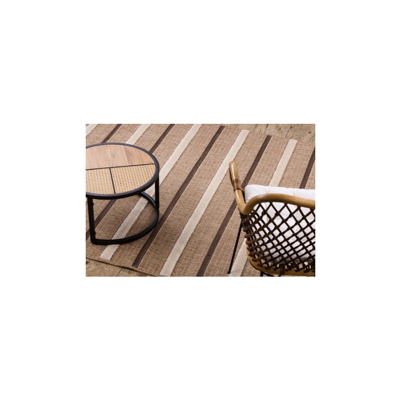 Dywan SPARK 0686A beż / krem - Linie, sizal, strukturalny  140x190cm
