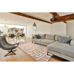 Dywan SPARK 0711A beż / krem - Labirynt, sizal, strukturalny 80x150cm Dywan SPARK 0711A beż / krem - Labirynt, sizal, strukturalny 80x150cm