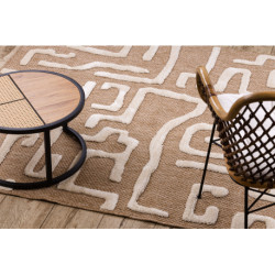Dywan SPARK 0711A beż / krem - Labirynt, sizal, strukturalny 80x150cm Dywan SPARK 0711A beż / krem - Labirynt, sizal, strukturalny 80x150cm