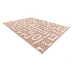 Dywan SPARK 0711A beż / krem - Labirynt, sizal, strukturalny  180x270cm