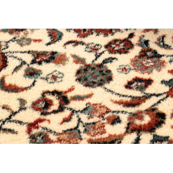 Dywan wełniany KASHQAI 4362 102 koło ornament beż / bordo koło 120cm