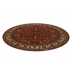 Dywan wełniany KASHQAI 4362 200 koło ornament bordo / beż koło 120cm