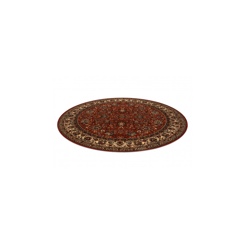 Dywan wełniany KASHQAI 4362 200 koło ornament bordo / beż koło 120cm