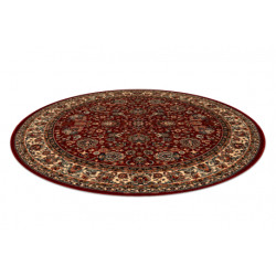 Dywan wełniany KASHQAI 4362 302 koło ornament bordo / beż koło 160cm