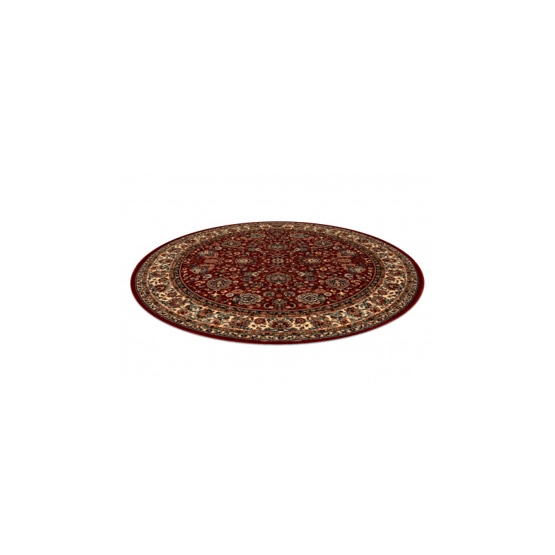 Dywan wełniany KASHQAI 4362 302 koło ornament bordo / beż koło 160cm