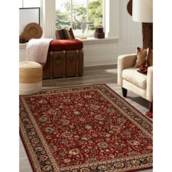 Dywan wełniany KASHQAI 4362 300 ornament bordo / czarny 67x130cm Dywan wełniany KASHQAI 4362 300 ornament bordo / czarny 67x130cm