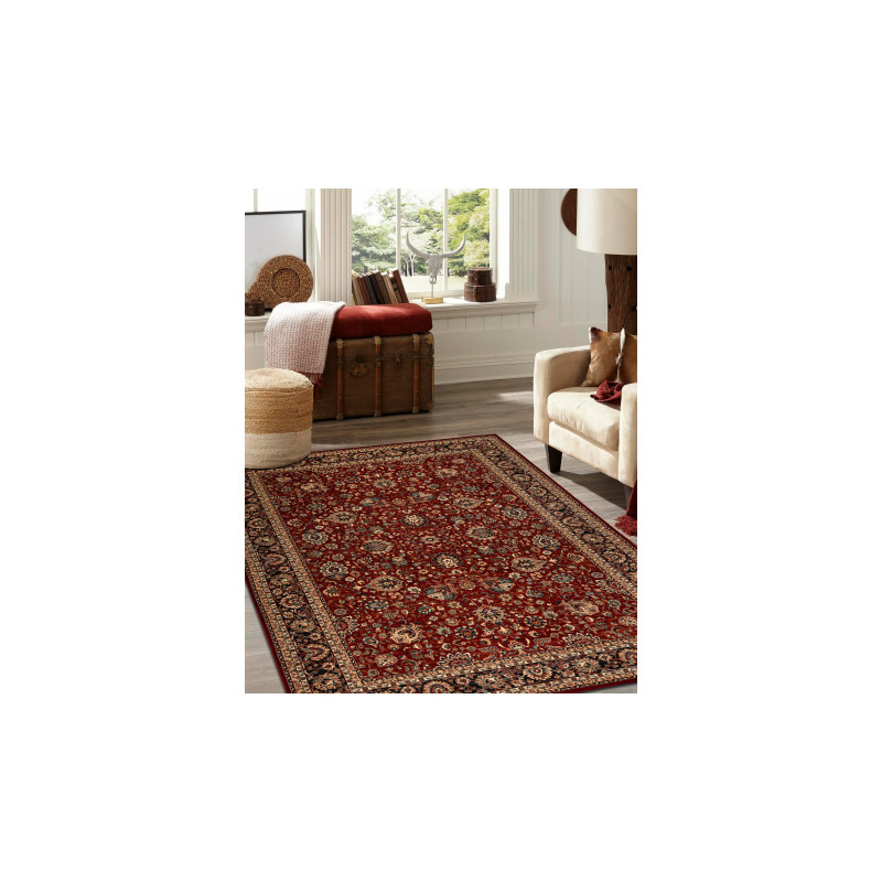 Dywan wełniany KASHQAI 4362 300 ornament bordo / czarny 67x130cm Dywan wełniany KASHQAI 4362 300 ornament bordo / czarny 67x130cm
