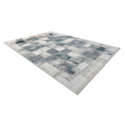 Dywan DISTIN 0143A granatowy / niebieski / biały nowoczesny - Geometryczny, vintage, frędzle 120x170cm