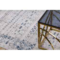 Dywan DISTIN 0833A granatowy / niebieski / biały nowoczesny - Boho, vintage, frędzle 200x290cm Dywan DISTIN 0833A granatowy / niebieski / biały nowoczesny - Boho, vintage, frędzle 200x290cm