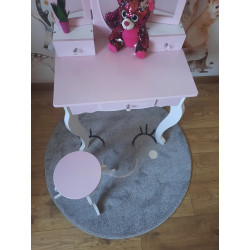 Dywan Kiddy BUŹKA SZARA koło 80cm Dywan Kiddy BUŹKA SZARA koło 80cm