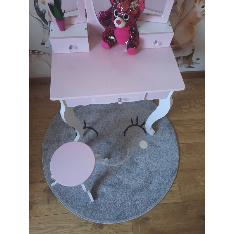 Dywan Kiddy BUŹKA SZARA koło 80cm Dywan Kiddy BUŹKA SZARA koło 80cm