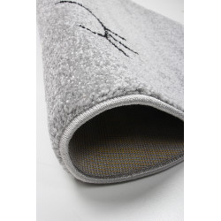 Dywan Kiddy BUŹKA SZARA koło 80cm Dywan Kiddy BUŹKA SZARA koło 80cm