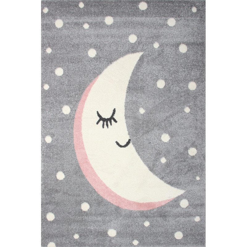 Dywan Kiddy KSIĘŻYC SZARY/RÓŻ 133x190cm