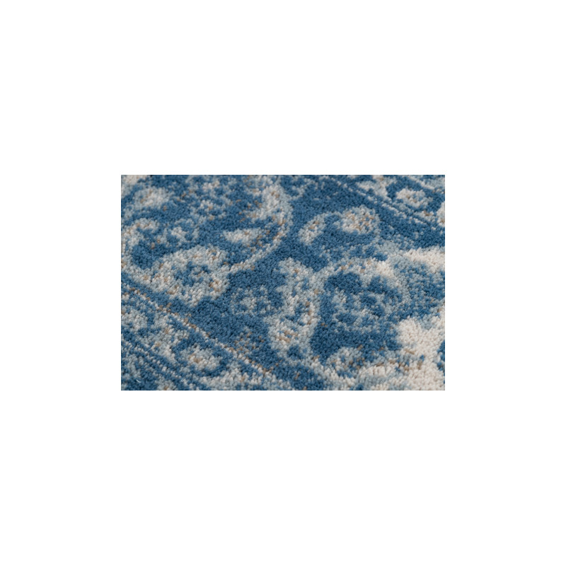 Dywan NAIN Ornament, ramka, vintage 7599/51611 niebieski / beż  80x150cm