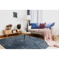 Dywan NAIN Ornament, ramka, vintage 7599/51611 niebieski / beż  160x230cm
