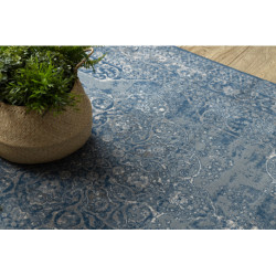 Dywan NAIN Ornament, ramka, vintage 7599/51611 niebieski / beż  200x300cm
