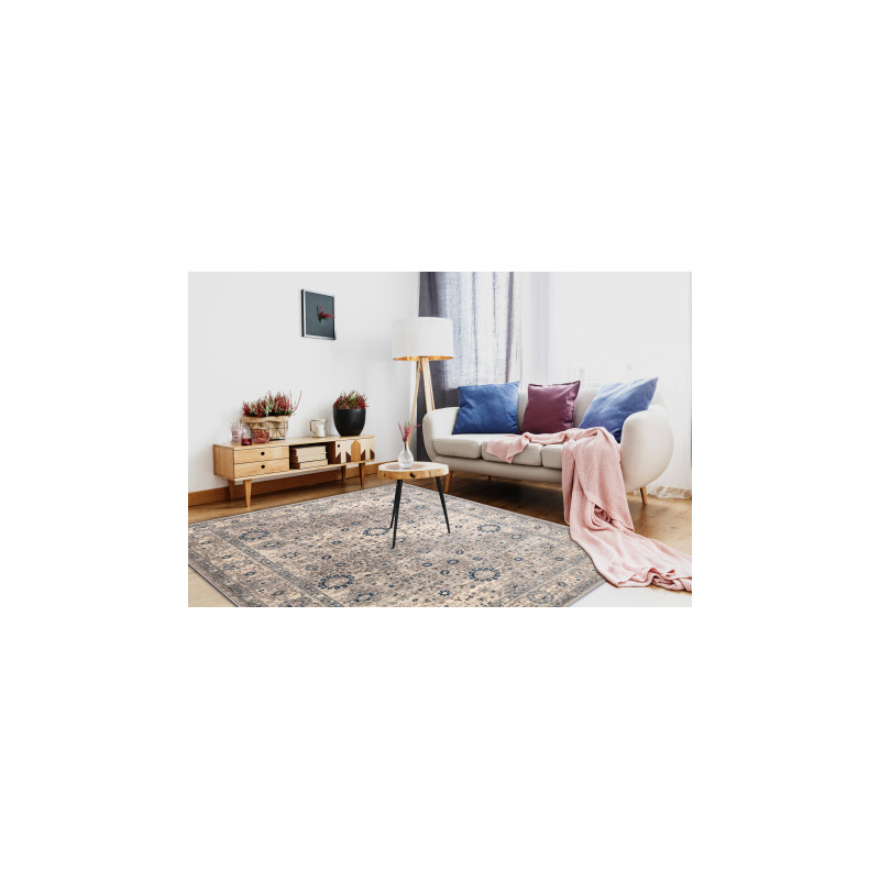 Dywan NAIN Ornament, ramka 7335/51635 beż / niebieski 160x230cm