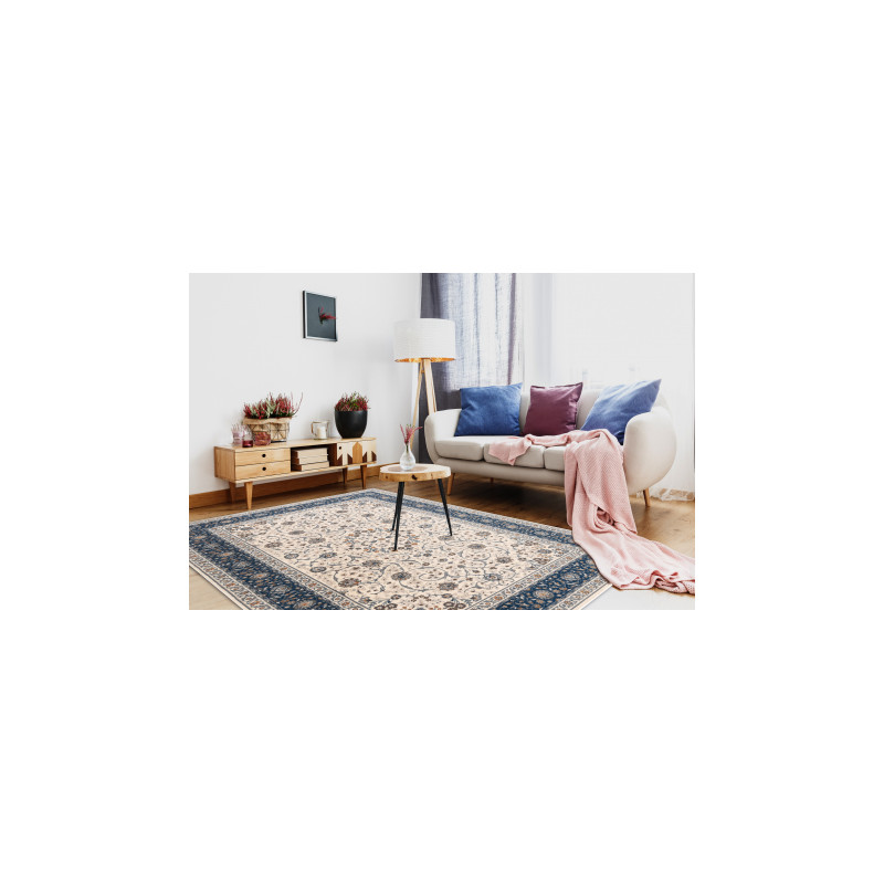 Dywan NAIN Ornament, ramka 7179/51613 beż / niebieski 160x230cm