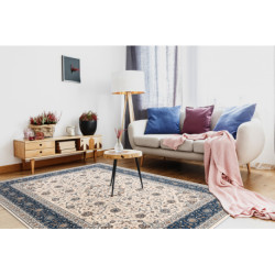 Dywan NAIN Ornament, ramka 7179/51613 beż / niebieski 240x340cm