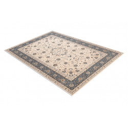 Dywan NAIN Ornament, ramka 7179/51643 beż / niebieski 120x170cm
