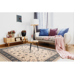 Dywan NAIN Ornament, ramka 7179/51643 beż / niebieski 120x170cm