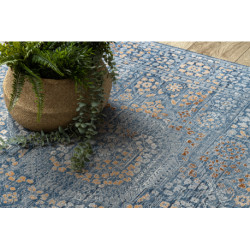 Dywan NAIN Ornament, vintage 7708/51611 niebieski / pomarańczowy 240x340cm