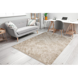 Dywan DUKE 51541 beż - Geometryczny, strukturalny, bardzo miękki, frędzle 80x150cm Dywan DUKE 51541 beż - Geometryczny, strukturalny, bardzo miękki, frędzle 80x150cm