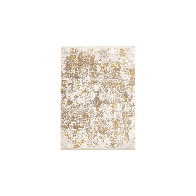 Dywan DUKE 51546 beż / złoty - Vintage, strukturalny, bardzo miękki, frędzle 140x190cm