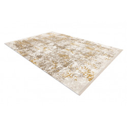 Dywan DUKE 51546 beż / złoty - Vintage, strukturalny, bardzo miękki, frędzle 160x220cm