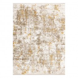 Dywan DUKE 51546 beż / złoty - Vintage, strukturalny, bardzo miękki, frędzle 180x270cm