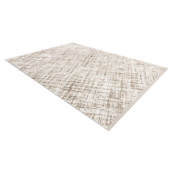 Dywan DUKE 51550 beż / krem - Kratka, strukturalny, bardzo miękki, frędzle 160x220cm
