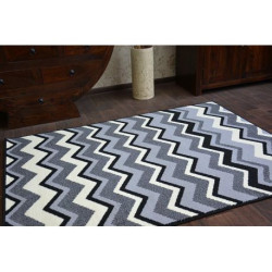 Dywan BCF BASE ZIGZAG 3812 ZYGZAK czarny/szary 160x220cm