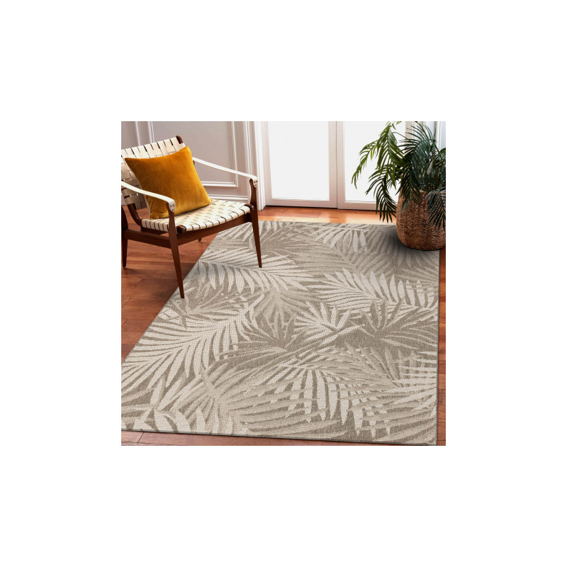 DYWAN SZNURKOWY SIZAL FLOORLUX 20504 LIŚCIE ciemnoszary / szampański DŻUNGLA 120x170cm DYWAN SZNURKOWY SIZAL FLOORLUX 20504 LIŚCIE ciemnoszary / szampański DŻUNGLA 120x170cm