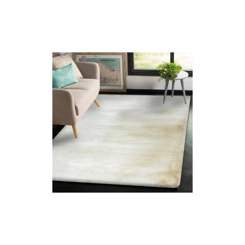 Dywan TEDDY NEW wool 45 Shaggy krem bardzo gruby, pluszowy 80x150cm
