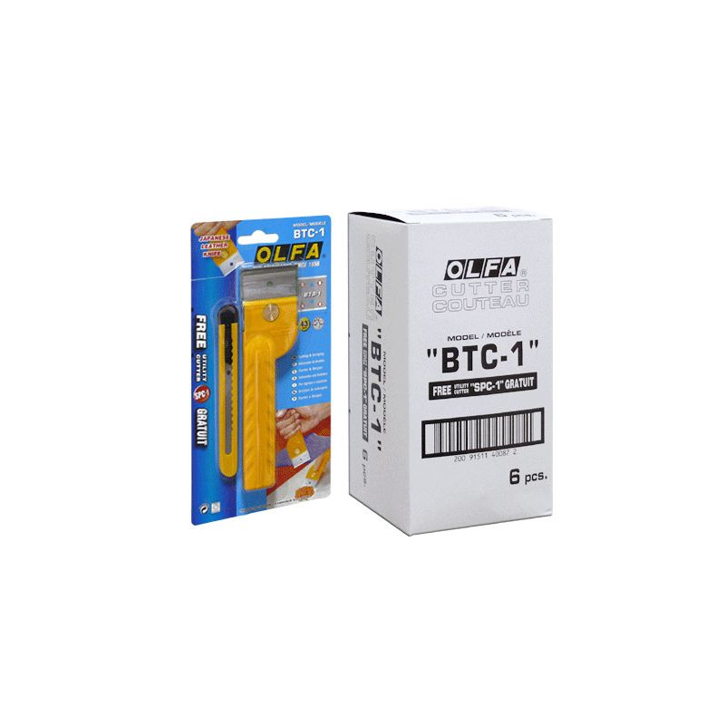 OLFA Skrobak / ścinak / nóż do skóry licowej, rzemienia, gumy i podobnych materiałów. Model BTC-1