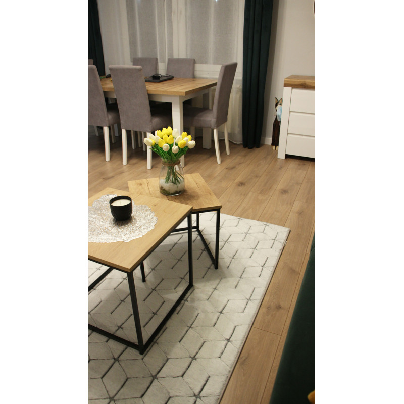 Dywan Rabbit 3D Carving GREY/WHITE 2 160x220cm Dywan Rabbit 3D Carving GREY/WHITE 2 160x220cm