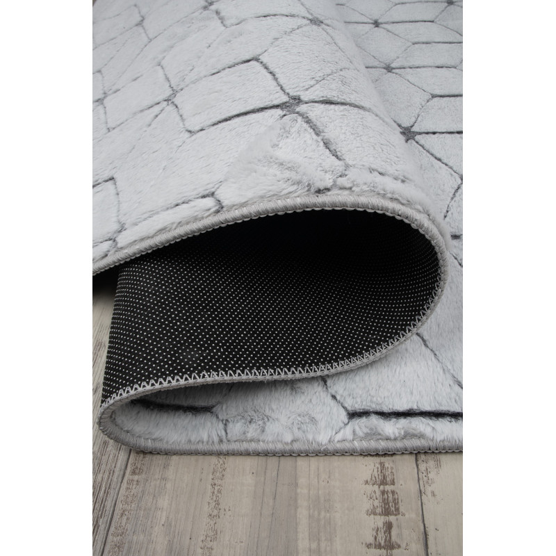 Dywan Rabbit 3D Carving GREY/WHITE 2 160x220cm Dywan Rabbit 3D Carving GREY/WHITE 2 160x220cm