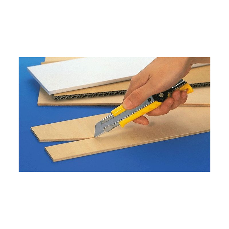 OLFA Popularny nóż. Ergonomiczny uchwyt z tworzywa (ABS). Model L-1