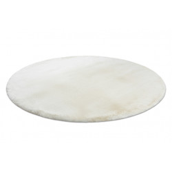 Dywan TEDDY NEW wool 45 koło Shaggy krem bardzo gruby, pluszowy koło 120cm