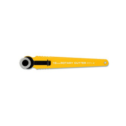 OLFA Nóż krążkowy z ostrzem o średnicy 18mm do cięcia tkanin, skóry naturalnej i sztucznej, papieru folii. Model RTY-4