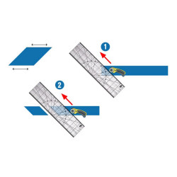 OLFA Szablon do cięcia nożami - szczególnie krążkowymi. Model MQR 15x60
