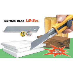 OLFA ostrza LB-SOL Opakowanie jednostkowe zawiera 10 szt ostrzy segmentowych LB-SOL w plastikowym pudełku.