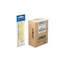OLFA ostrza CKB-1 Opakowanie jednostkowe zawiera 2 szt. ostrzy CKB-1 ( do noża CK-1 ) w plastikowym pudełku.