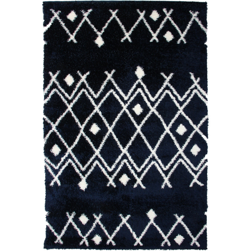 Dywan Boho 590 NAVY BLUE/CREAM 200x290cm