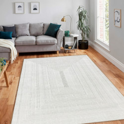Dywan BALANCE 8788 krem - Geometryczny, strukturalny, glamour  140x190cm