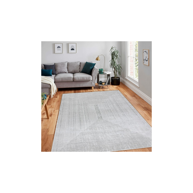 Dywan BALANCE 8788 szary - Geometryczny, strukturalny, glamour  80x150cm