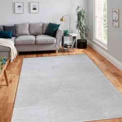 Dywan BALANCE 0194 szary - Geometryczny, strukturalny, glamour  80x150cm