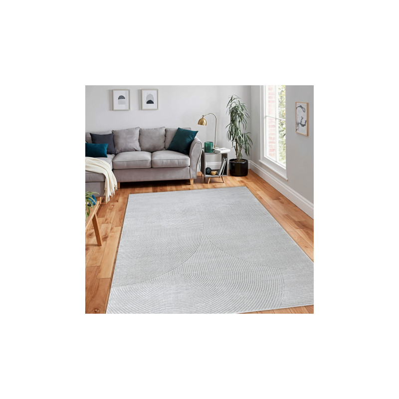 Dywan BALANCE 0194 szary - Geometryczny, strukturalny, glamour  140x190cm