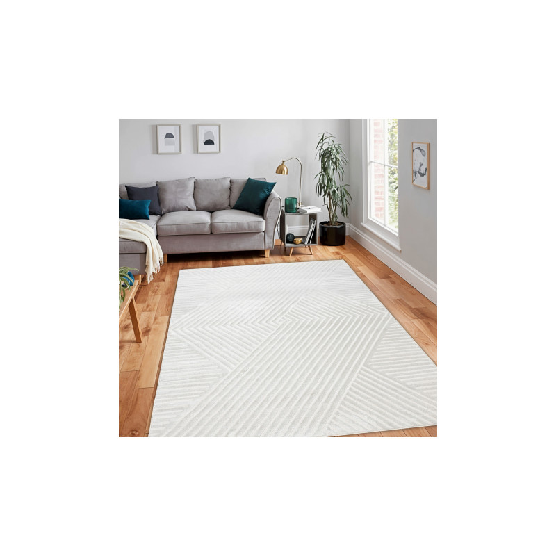 Dywan BALANCE 1503 krem - Geometryczny, strukturalny, glamour  80x150cm